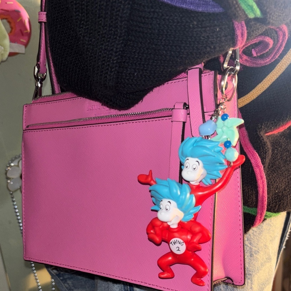 Dr. Seuss Thing 1 & Thing 2 Keychain Purse Charm Accessory gift - Picture 2 of 8